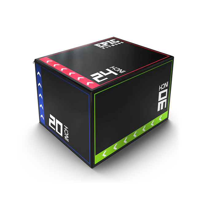 EPIC FITNESS 3-IN-1 FOAM PLYOMETRIC JUMP BOX (20", 24", 30")