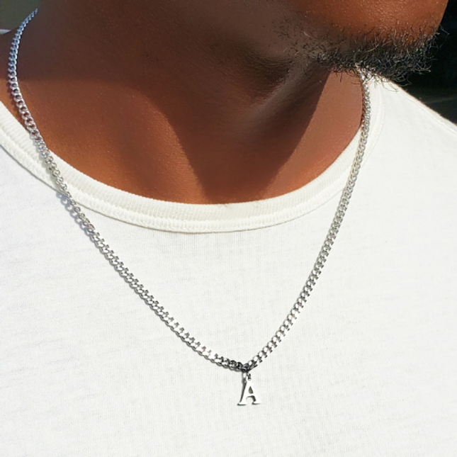 GOGO LUSH MEN'S STEEL LETTER NECKLACE