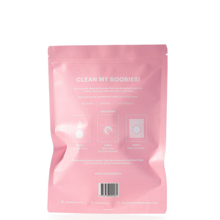 Booby Tape - Makeup Remover Pads package back
