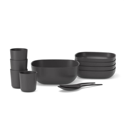 black bamboo pasta dinnerware