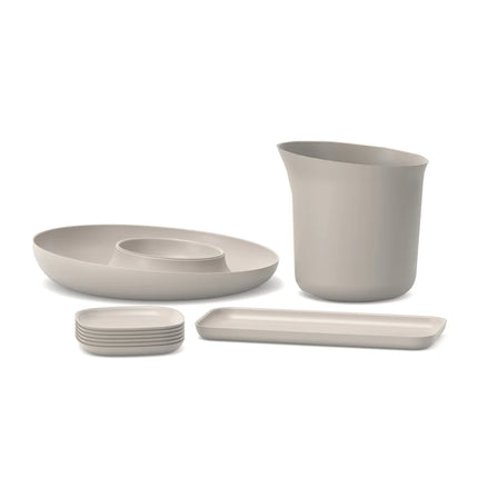 estone color ekobo party set champagne dip plate