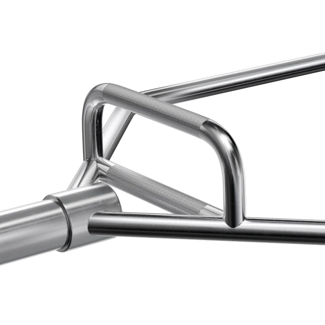 EPIC FITNESS - OLYMPIC HEX TRAP BAR WITH COMBO GRIPS, CHROME
