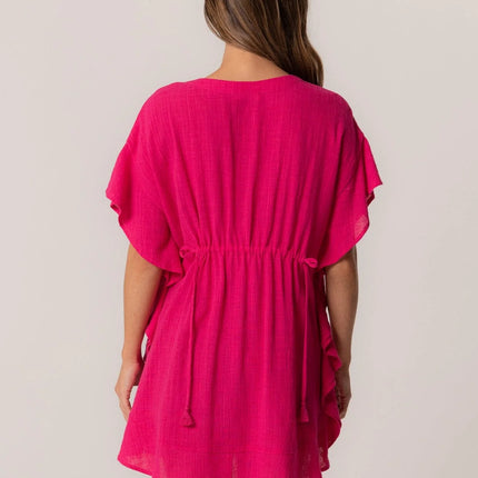 fuchsia cover up dress lovestitch back view