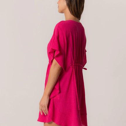 fuchsia cover up dress lovestitch side view