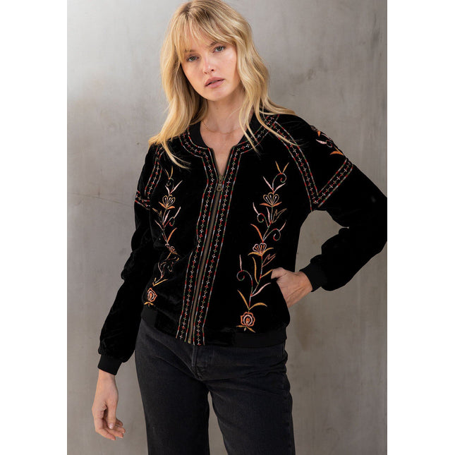 Lovestitch - Jedda Velvet Bomber Jacket