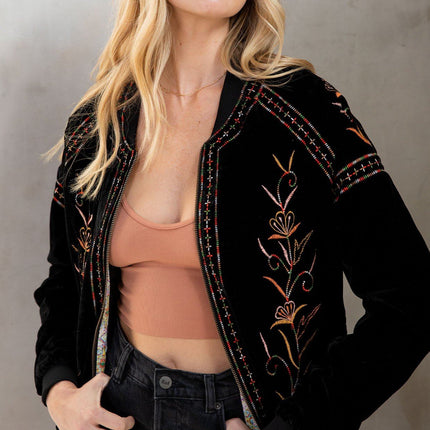 black bohemian style boho jacket
