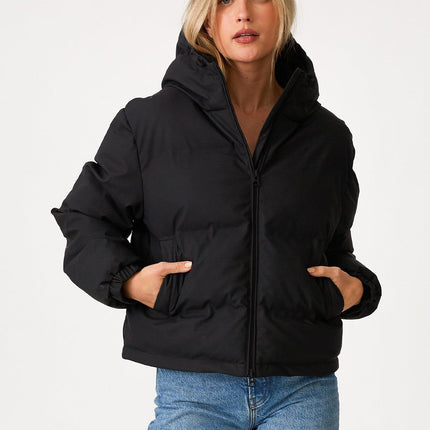 black short puffer jacket lovestitch