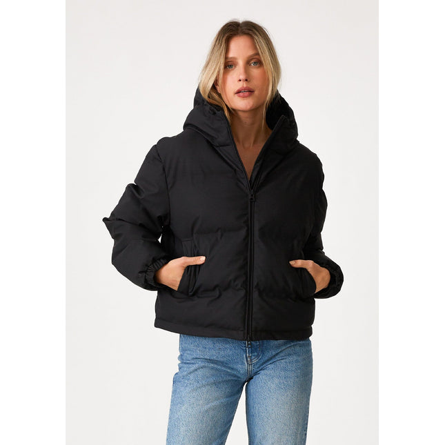 black short puffer jacket lovestitch