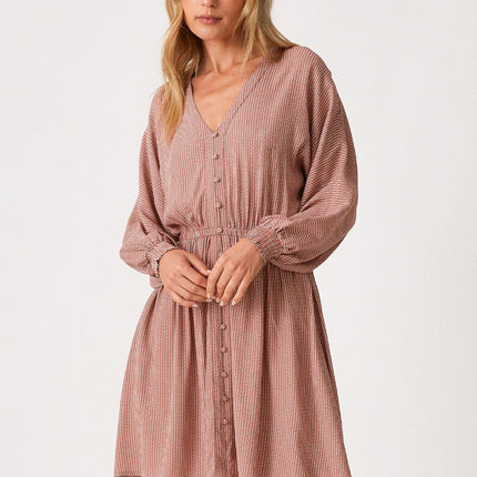 Paige Mini Dress LOvestitch boho dusty pink