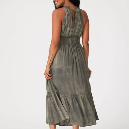 Lovestitch - Neve Smocked Halter Maxi Dress back