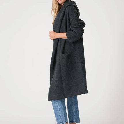 Black Sweater Coat side boho