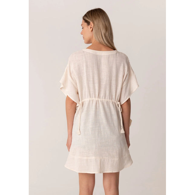 natural color cover-up dress