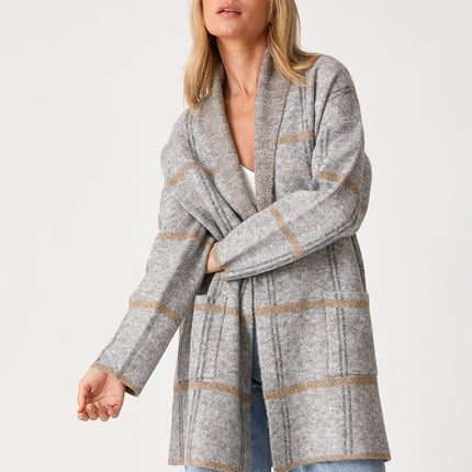 Juno Plaid Knitted Cardigan