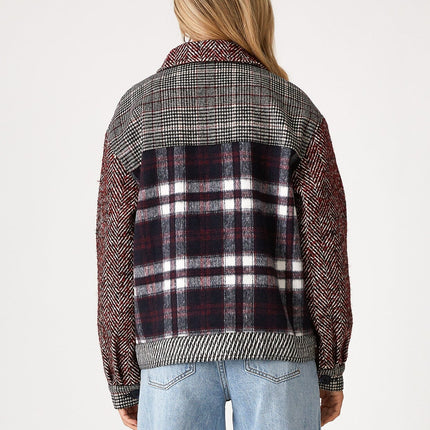 Lovestitch - Kennie Patchwork Plaid Jacket back