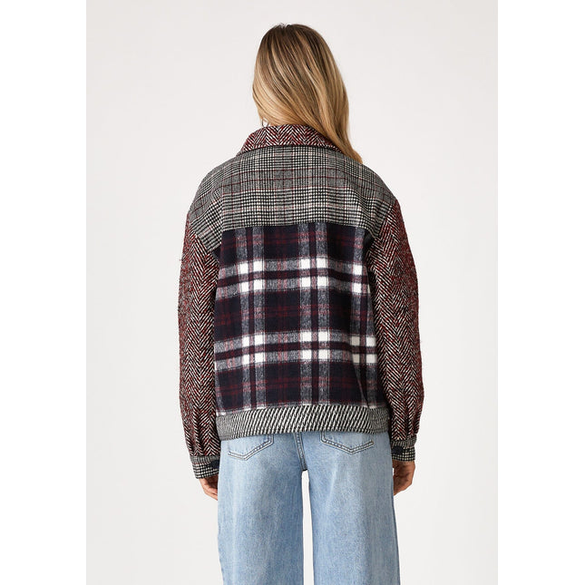 Lovestitch - Kennie Patchwork Plaid Jacket back