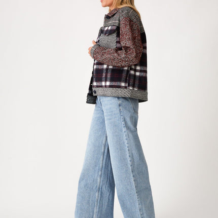 Lovestitch - Kennie Patchwork Plaid Jacket side