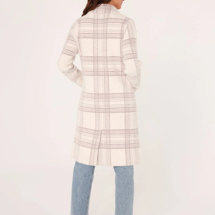 Lovestitch - Kingston Plaid Coatigan back