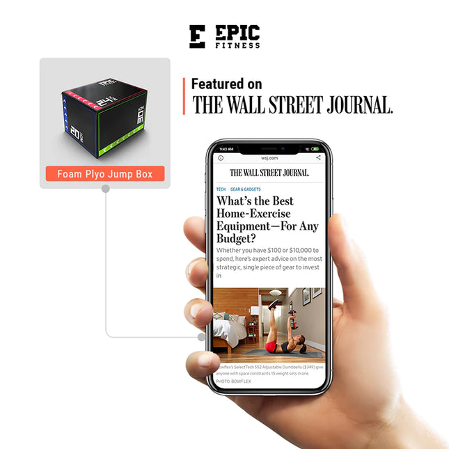 EPIC FITNESS 3-IN-1 FOAM PLYOMETRIC JUMP BOX (20", 24", 30")