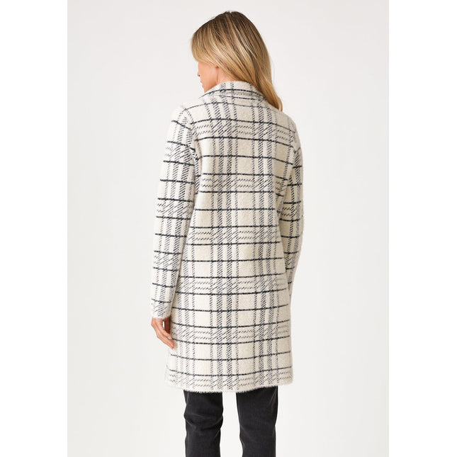 plaid white coatigan lovestitch