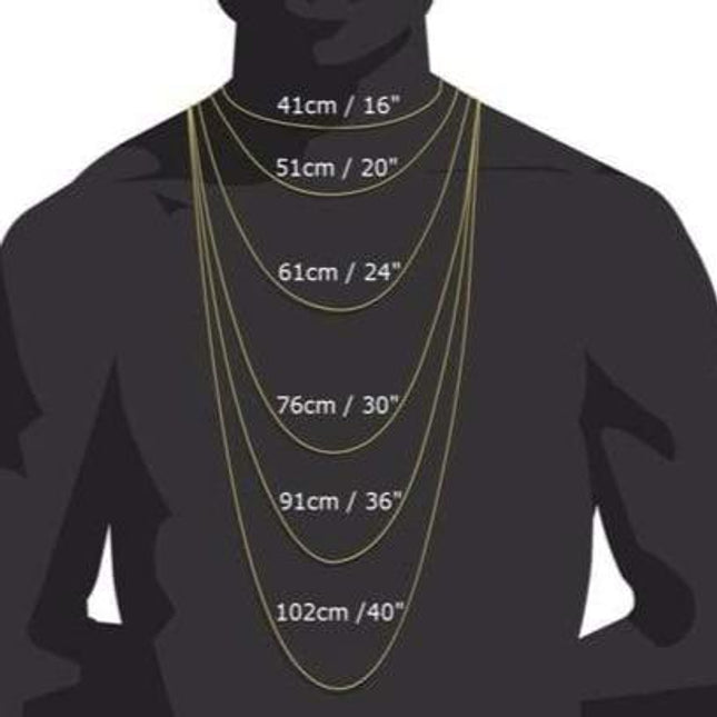 MEN NECKLACE SIZE CHART