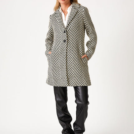 warm shevron coat trendy