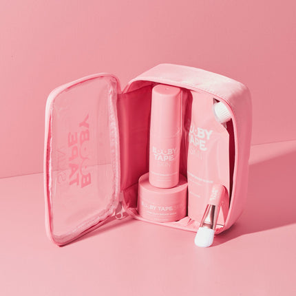 booby tape pink bag open