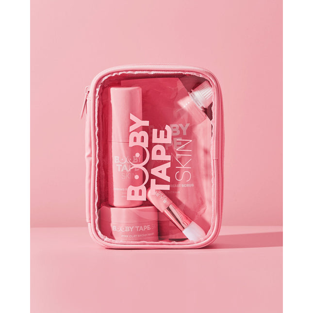 booby tape pink cosmetic bag