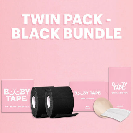 Booby Tape Twin Pack Black Breast Lift Tapes
